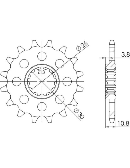 Pinon sgr r ac p520-d17 yamaha xjr 1300 07-13