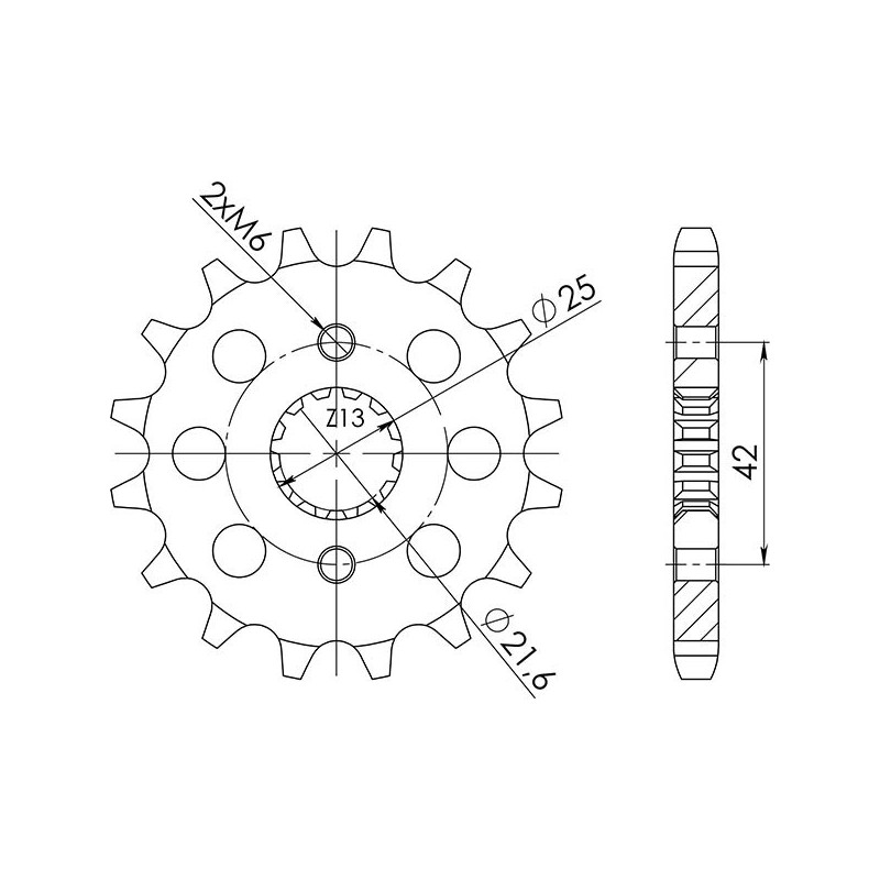 Pinon SGR S AC P530-D15 para Suzuki GSF Bandit S 600 00-04