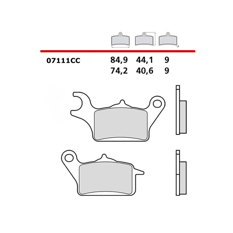 brembo kit pastiglie freno ant. destra monta su yamaha tricity 125 17-20-07111