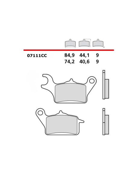 brembo kit pastiglie freno ant. destra monta su yamaha tricity 125 17-20-07111