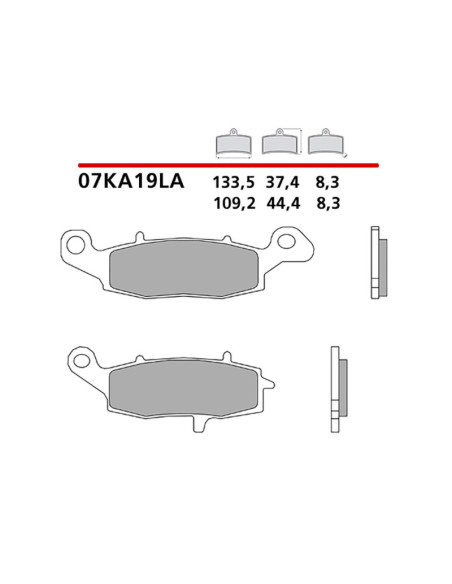 brembo kit pastiglie freno ant. monta su suzuki dl v-strom 1000 04-07-07ka19la