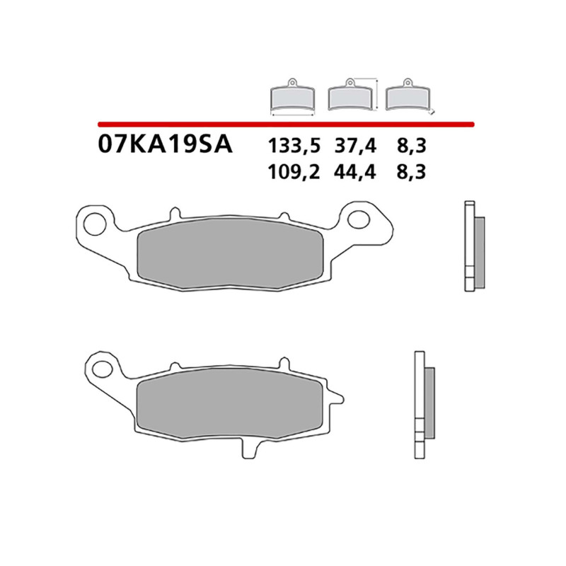 brembo kit pastiglie freno ant. monta su suzuki dl v-strom 1000 04-07-07ka19sa
