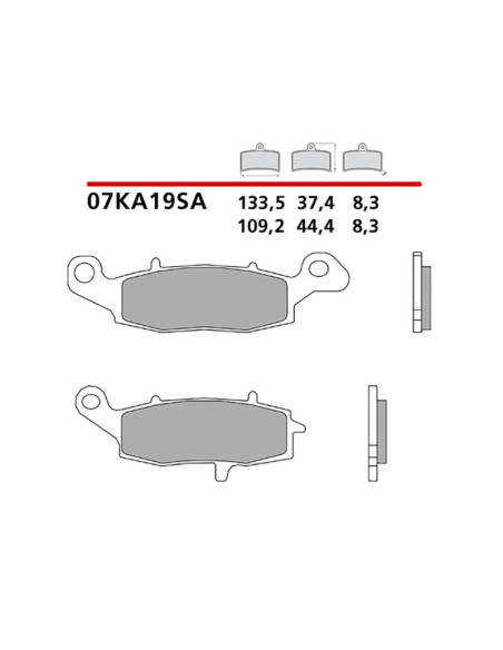 Kit de plaquettes de frein avant Brembo compatible avec Suzuki DL V-Strom 1000 04-07-07KA19SA