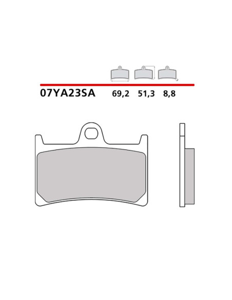Kit de pastillas de freno delanteras Brembo para Yamaha TDM 900 2004-07YA23SA