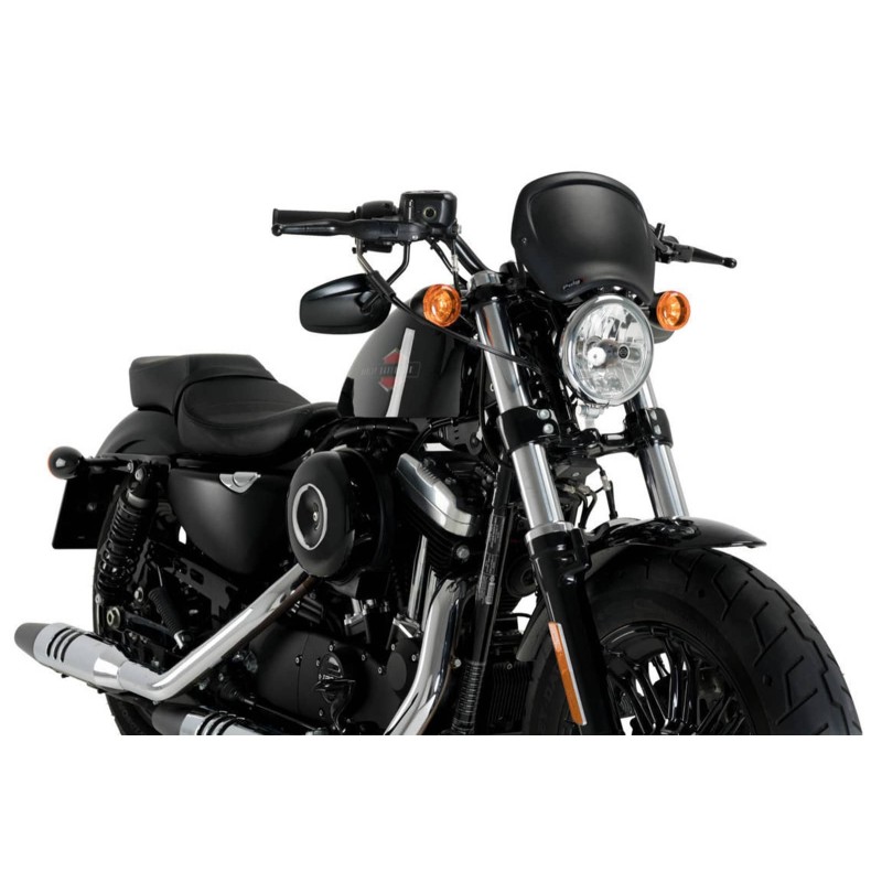 PUIG CARENAGE AVANT HARLEY D. SPORTSTER FORTY-EIGHT 17-20 NOIR OPAQUE