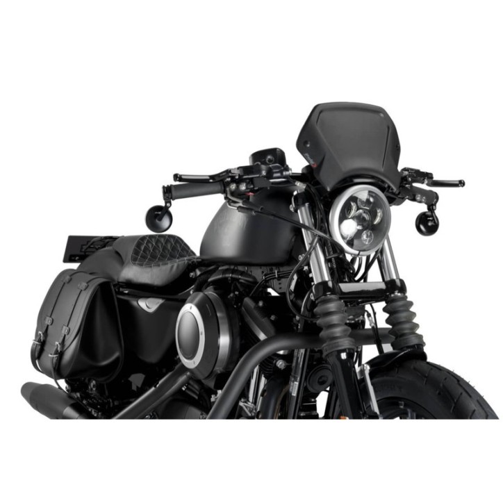 PUIG CARENAGE AVANT EN ALUMINIUM POUR HARLEY D. SPORTSTER 883 IRON 09-12 NOIR