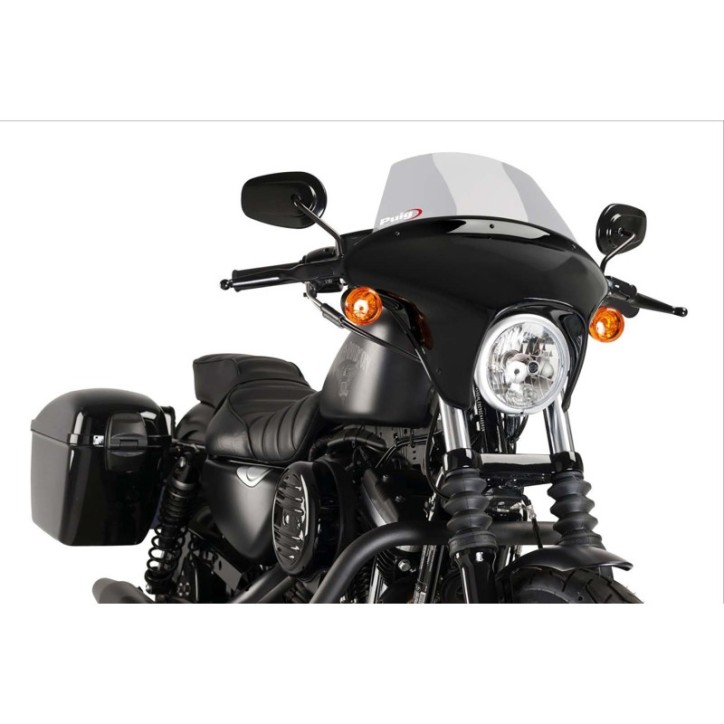 PUIG PARE - BRISE BATWING SML TOURING POUR HARLEY D. SPORTSTER XL883N IRON 09-12 FUMEE CLAIR