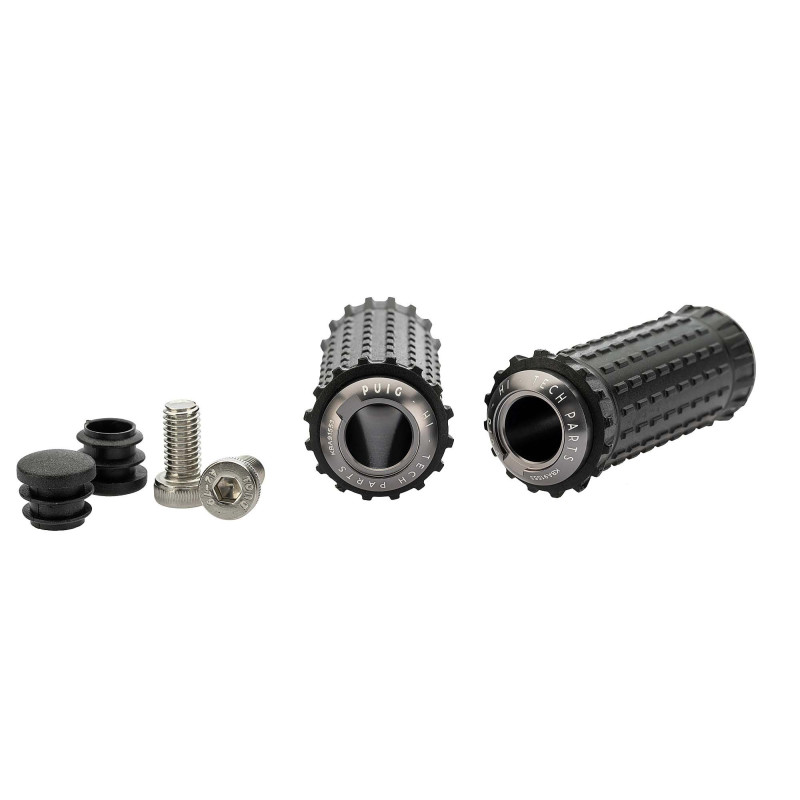 PUIG FOOTREST MODEL R-FIGHTER S TITANIUM COLOR - Dimensions: 74.5x26 mm. Weight: 90 gr | Puig