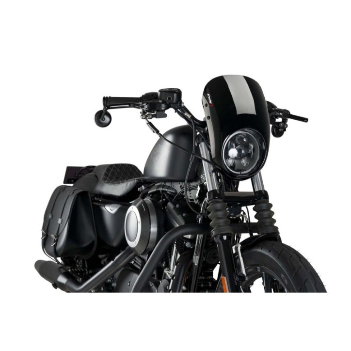 PUIG CUPOLINO SEMICARENATO ANARCHY PER HARLEY D. SPORTSTER XL883N IRON 09-12 NERO