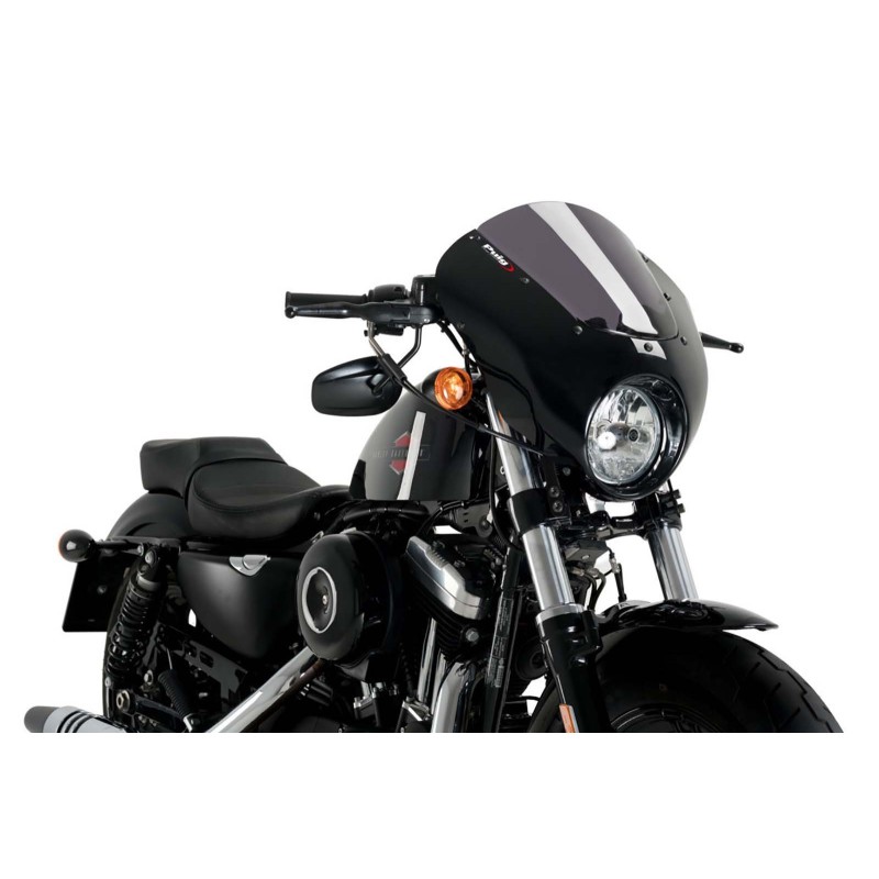 PUIG CUPOLINO SEMICARENATO DARK NIGHT HARLEY D. SPORTSTER FORTY-EIGHT XL1200X 15-20 FUME SCURO