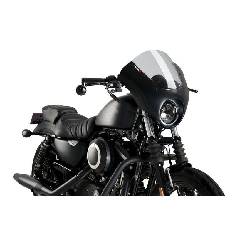 PUIG CUPOLINO SEMICARENATO DARK NIGHT HARLEY D. SPORTSTER XL883N IRON 09-12 FUME CHIARO