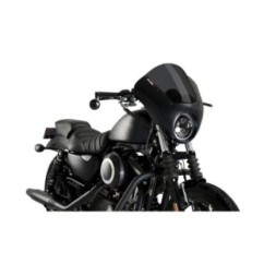 PUIG PARE - BRISE SEMI-CARENE DARK NIGHT HARLEY D. SPORTSTER XL883N IRON 09-12 FUMEE FONCE