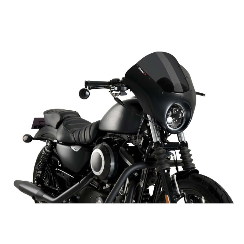 PUIG CUPOLINO SEMICARENATO DARK NIGHT HARLEY D. SPORTSTER XL883N IRON 09-12 FUME SCURO