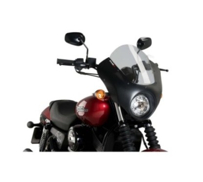 PUIG CUPOLINO SEMICARENATO DARK NIGHT HARLEY D. STREET 750 XG750 15-20 FUME CHIARO