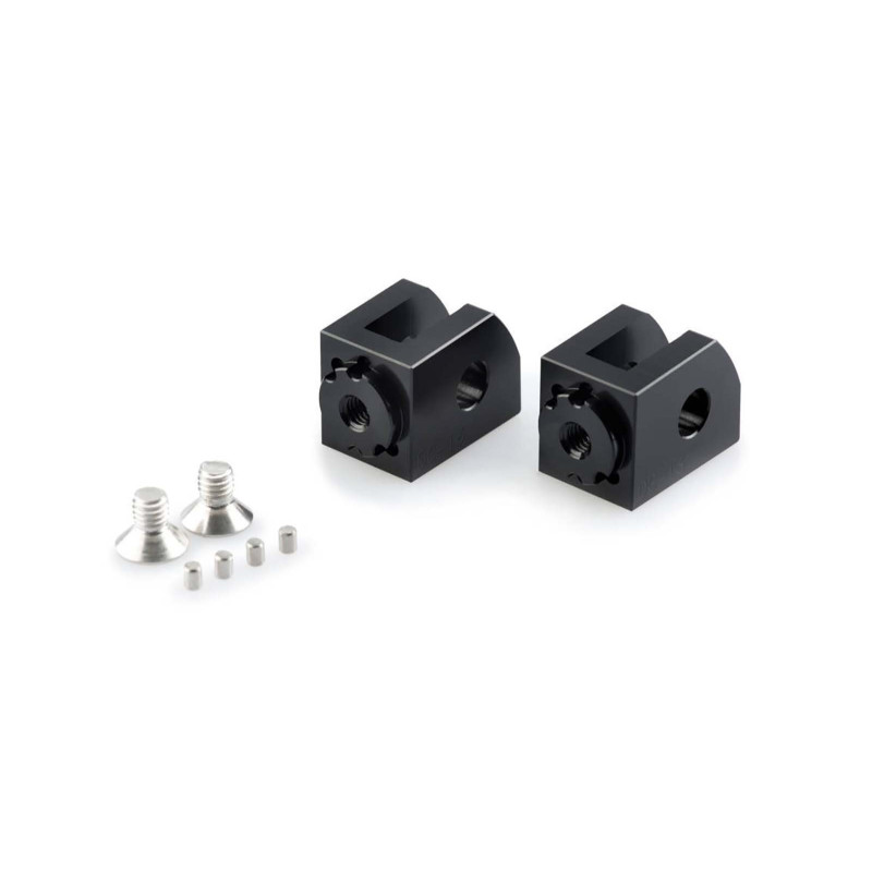 Adaptadores de reposapies ajustables Puig para Yamaha MT 125 15-19 en negro
