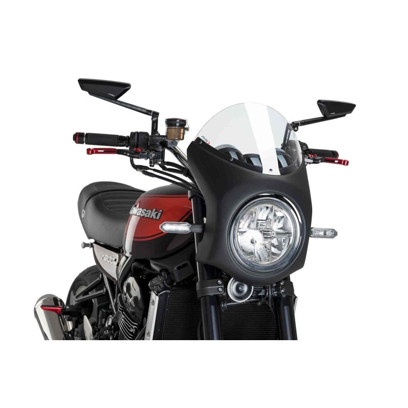 PUIG PARE - BRISE SEMI-CARENE KAWASAKI Z900RS 18-20 TRANSPARENT-NOIR