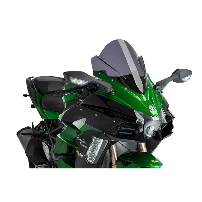 PUIG SCREEN Z-RACING FIT ON KAWASAKI NINJA H2 SX 18-19 DARK SMOKE
