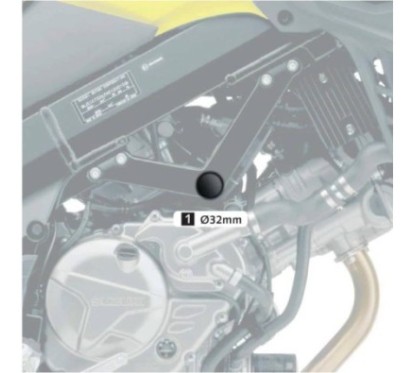 PUIG RAHMENKAPPEN SUZUKI DL650 V-STROM 12-16 SCHWARZ