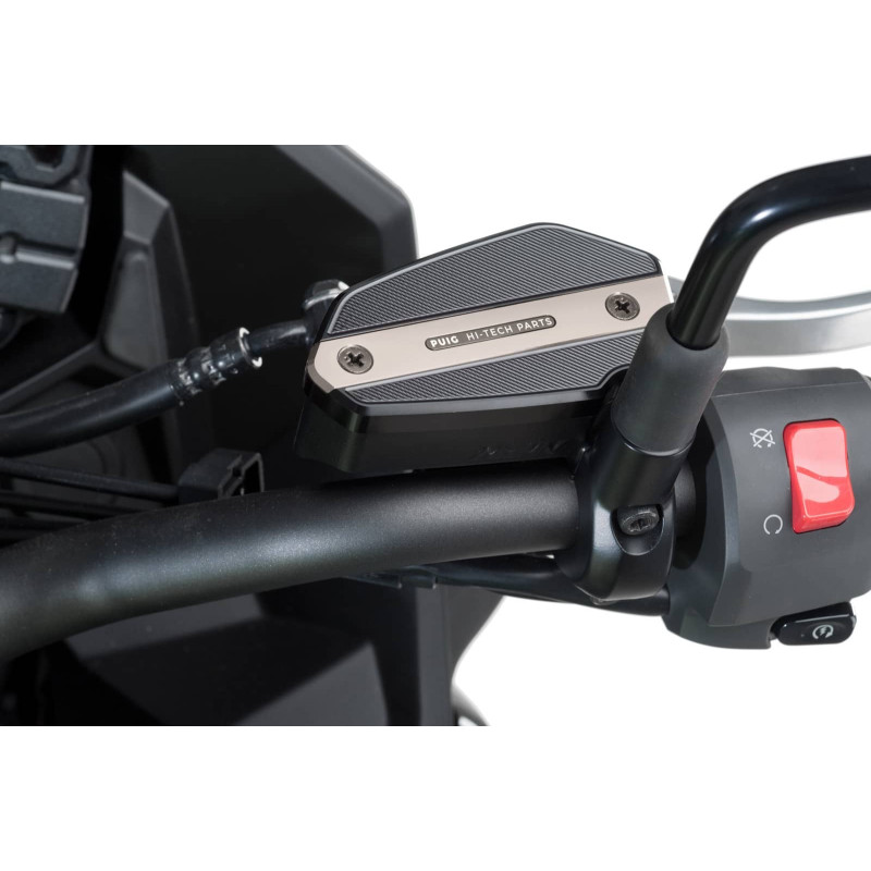 Tapon deposito liquido freno delantero Puig para Kawasaki Versys 650 09-14 plateado