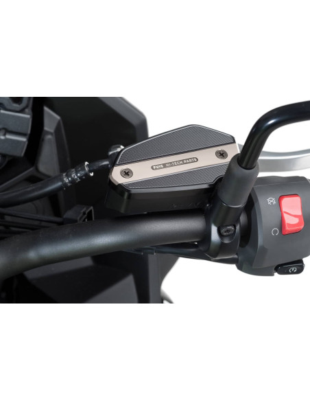 Tapon deposito liquido freno delantero Puig para Kawasaki Versys 650 09-14 plateado