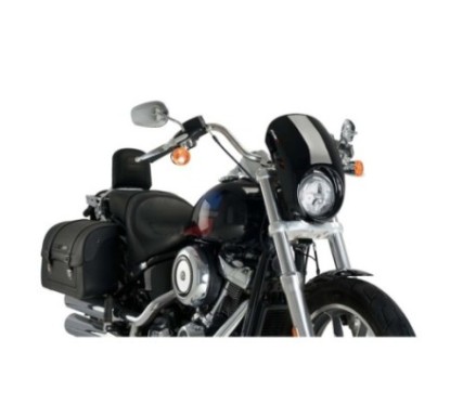 PUIG CUPOLINO SEMICARENATO ANARCHY PER HARLEY DAVIDSON SOFTAIL LOW RIDER FXLR ANNO 18-20 COLORE NERO