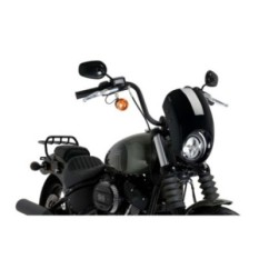 PUIG CUPOLINO SEMICARENATO ANARCHY PER HARLEY DAVIDSON SOFTAIL STREET BOB FXBB ANNO 21-23 COLORE NERO