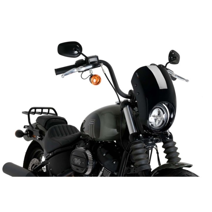 PUIG CUPOLINO SEMICARENATO ANARCHY PER HARLEY D. SOFTAIL STREET BOB FXBB 21-23 NERO