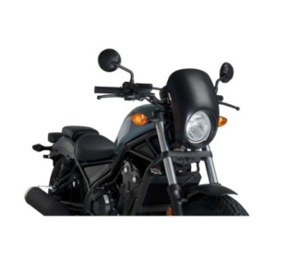 PUIG CUPOLINO SEMICARENATO ANARCHY PER HONDA CMX500 REBEL ANNO 17-19 COLORE NERO OPACO