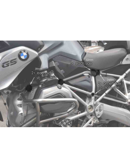 puig frame caps for kawasaki z900 20 24 black