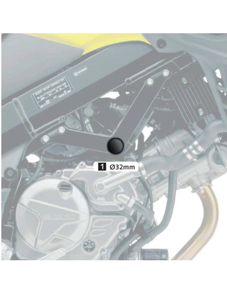 Puig Rahmenkappen Suzuki DL650 V Strom 17 25 schwarz