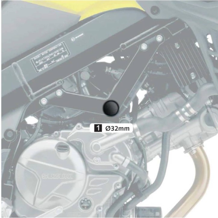 CASQUES DE CADRE PUIG POUR SUZUKI DL650 V-STROM 17-24 NOIR