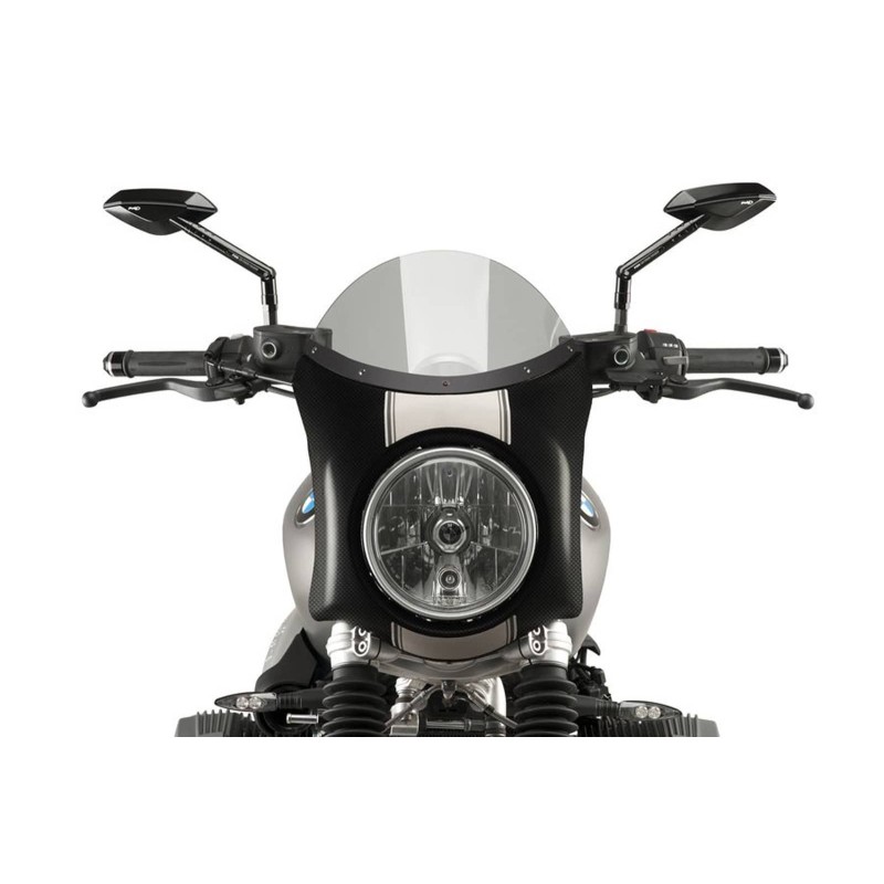 PUIG CUPOLINO SEMICARENATO BMW R NINE T SCRAMBLER 16-20 FUME CHIARO-CARBON