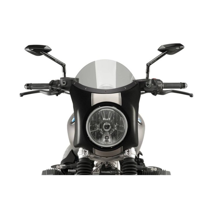 PUIG CUPOLINO SEMICARENATO PER BMW R NINE T SCRAMBLER 16-20 FUME CHIARO-CARBON