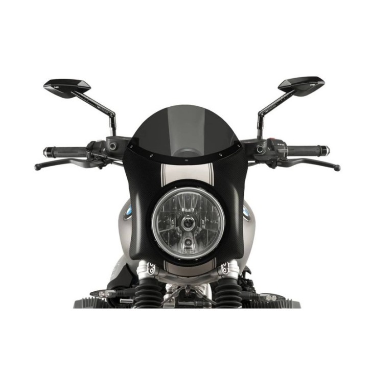 PUIG CUPOLINO SEMICARENATO PER BMW R NINE T SCRAMBLER 16-20 FUME SCURO-CARBON