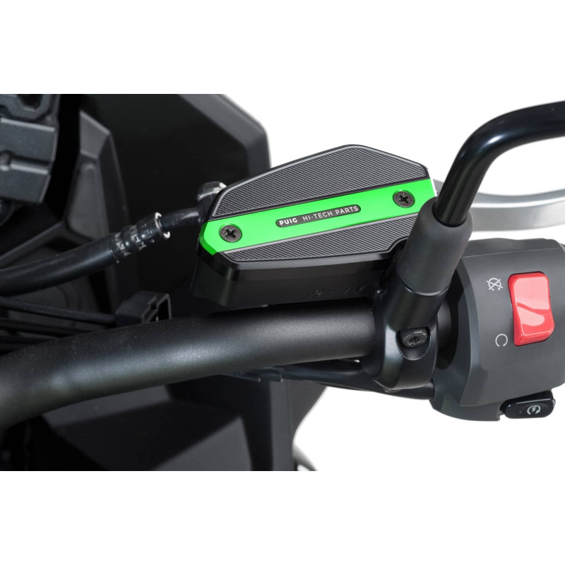 Tapon deposito liquido freno delantero Puig para Kawasaki Versys 650 22 24 verde