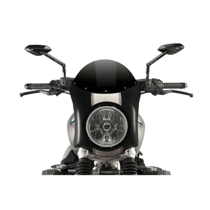 PUIG CUPOLINO SEMICARENATO FUR BMW R NINE T SCRAMBLER 16-20 NERO-CARBON