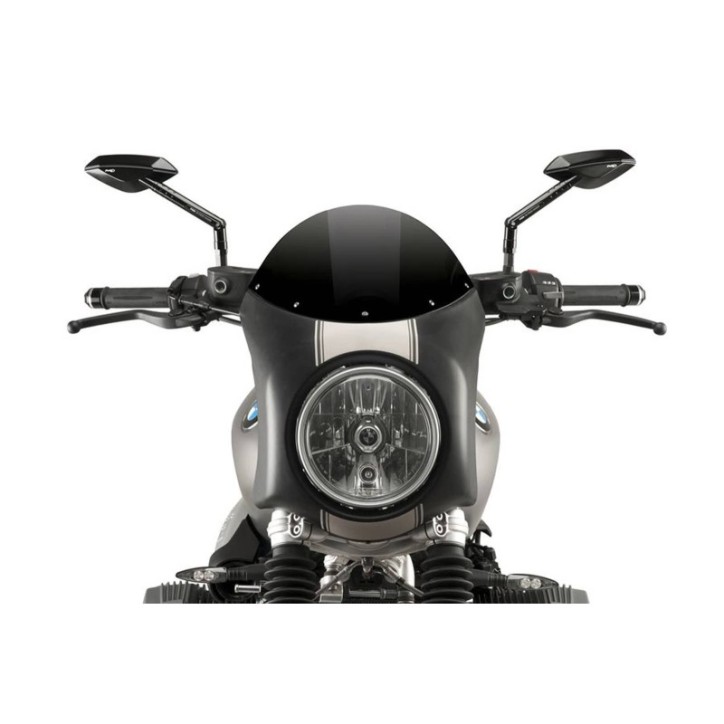 PUIG CUPOLINO SEMICARENATO PER BMW R NINE T SCRAMBLER 16-20 NERO-NERO