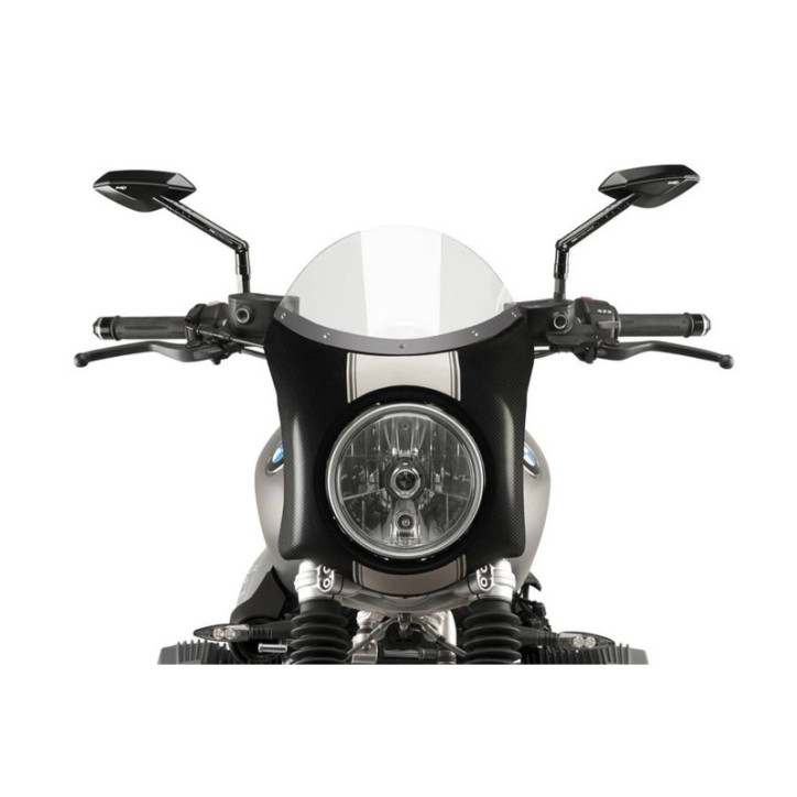 PUIG CUPOLINO SEMICARENATO PER BMW R NINE T SCRAMBLER 16-20 TRASPARENTE-CARBON