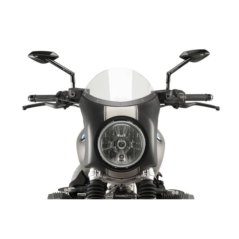 HALBVERKLEIDETER BILDSCHIRM VON PUIG BMW R NINE T SCRAMBLER 16-20 TRANSPARENT-SCHWARZ