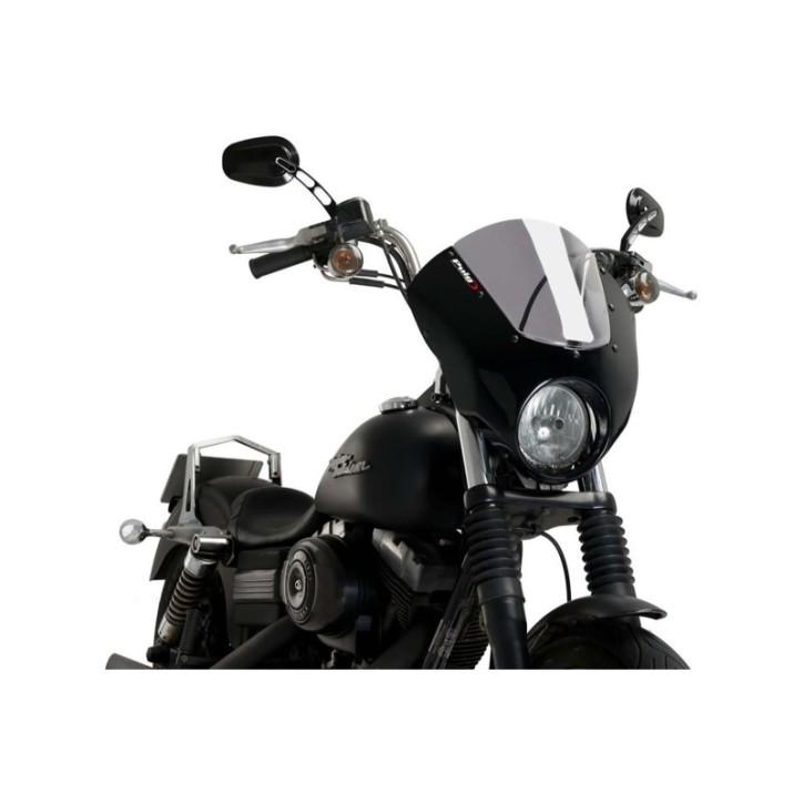 PUIG CUPOLINO SEMICARENATO DARK NIGHT PER HARLEY D. DYNA STREET BOB FXDB/I 06-17 FUME CHIARO