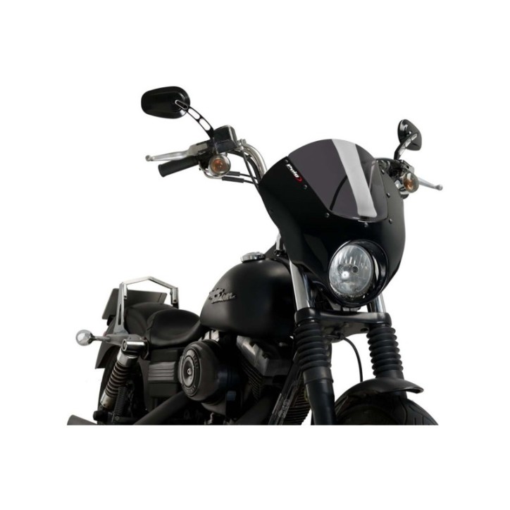 PUIG CUPOLINO SEMICARENATO DARK NIGHT PER HARLEY D. DYNA STREET BOB FXDB/I 06-17 FUME SCURO