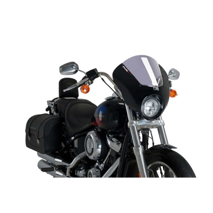 PUIG CUPOLINO SEMICARENATO DARK NIGHT PER HARLEY D. SOFTAIL LOW RIDER FXLR 18-20 FUME CHIARO