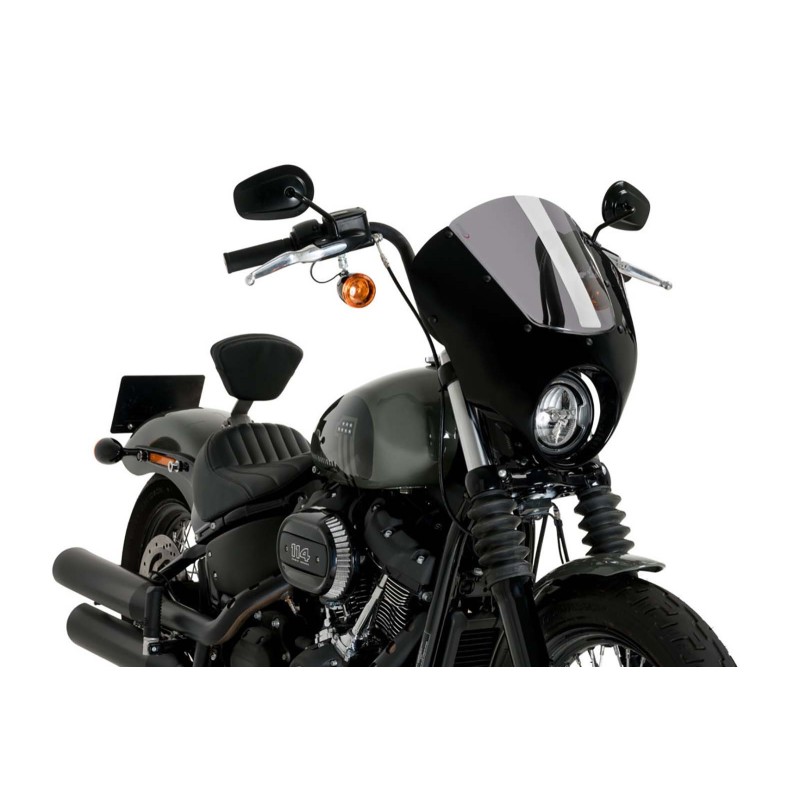 PUIG SEMI-FAIRED SCREEN DARK NIGHT HARLEY D. SOFTAIL STREET BOB FXBB 21-23 LIGHT SMOKE