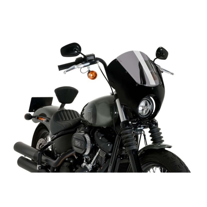 PUIG CUPOLINO SEMICARENATO DARK NIGHT PER HARLEY D. SOFTAIL STREET BOB FXBB 21-23 FUME CHIARO