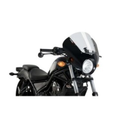 PUIG CUPOLINO SEMICARENATO DARK NIGHT PER HONDA CMX500 REBEL ANNO 17-19 COLORE FUME CHIARO