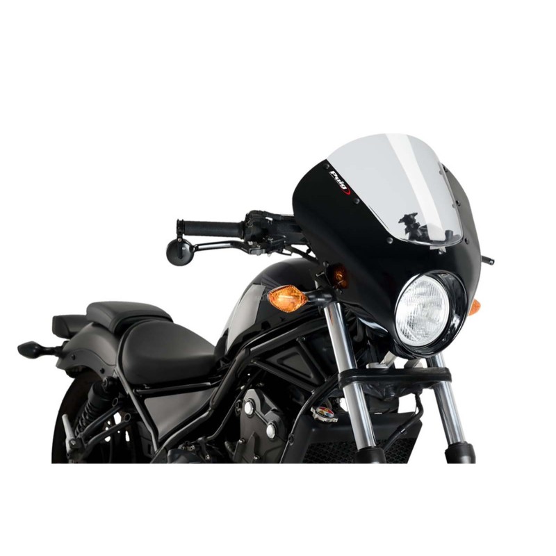 PUIG CUPOLINO SEMICARENATO DARK NIGHT PER HONDA CMX500 REBEL ANNO 17-19 COLORE FUME CHIARO