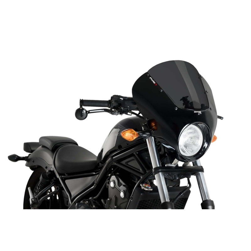 PUIG CUPOLINO SEMICARENATO DARK NIGHT PER HONDA CMX500 REBEL ANNO 17-19 COLORE FUME SCURO