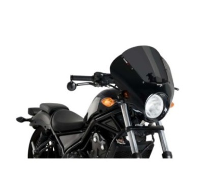 PUIG CUPOLINO SEMICARENATO DARK NIGHT PER HONDA CMX500 REBEL ANNO 17-19 COLORE FUME SCURO