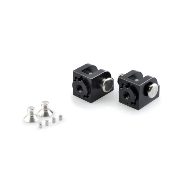 PUIG FOOTPEGS ADJUSTABLE ADAPTERS DRIVER FOR YAMAHA YZF-R1/R1M 20-24 BLACK