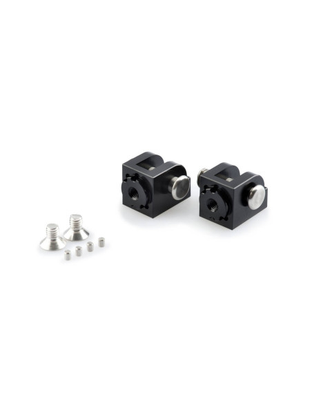 Adaptadores de reposapies ajustables Puig para Yamaha YZF R6 17-20 en negro